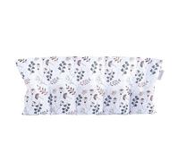 LOOLAY Cojín de huesos de cereza para microondas, 50 x 20 cm, algodón orgánico, con 5 compartimentos, ideal para la tensión muscular y los dolores menstruales (flores marrón)