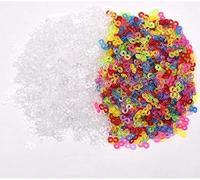 Loom Bands S Clips DIY Pulsera tejida Conector S Clips banda de goma conectores de plástico clip para tejer pulseras collares accesorios de joyería (200 blancos + 200 colores)