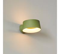 LOOM DESIGN Aplique de pared LED Cookie, verde, aluminio, Ø 15 cm