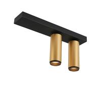 LOOM DESIGN downlight LED X-Beam, 2 luces, negro/dorado EC:EPREL:2301324