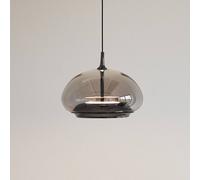 LOOM DESIGN Lámpara colgante LED Avalon, negro/gris Ø 20 cm Vidrio EC:EPREL:2122089