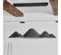 LOOM DESIGN Lámpara colgante LED Panorama negro/gris Fieltro 106 cm EC:EPREL:2024732