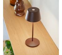LOOM DESIGN Lámpara de mesa LED recargable Modi Micro, IP65, corten