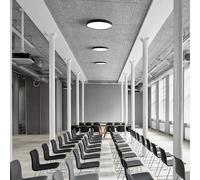 LOOM DESIGN Plafón LED Lucia, negro, Ø 60 cm, aluminio