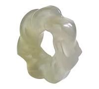 LOOMIKKE Collar con colgante Mobius de jade hetiano natural, cadena de clavícula, exquisita, joyería de dona, gargantilla de piedras preciosas, regalo