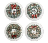 loomingville Homla - Juego de platos llanos (4 unidades, 12,5 cm), diseño de San Valentín