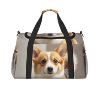 Loon Nature Birds - Bolsa de deporte para hombres y mujeres, bolsa de noche con compartimento para zapatos, bolsas de viaje y entrenamiento, Lindo perro corgi, Talla única, Bolsa de viaje