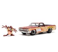 Looney Tonadas 1:24 1967 Chevy El Camino Die-Cast Coche & 2.75" Tasmania Diablo