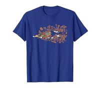 Looney Tunes Acme Doodles Wile E Coyote Camiseta, Hombre, Azul Real, XXL