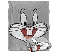 LOONEY TUNES Blanket, 152 x 127 cm, Bugs Bunny Face Silky Touch Super Soft Throw