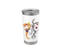 Looney Tunes Bugs and Lola Kiss Valentine's Day Vaso térmico de acero inoxidable de doble pared