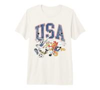 Looney Tunes Bugs Bunny, Daffy Duck Group USA Soccer Futbol Camiseta Premium