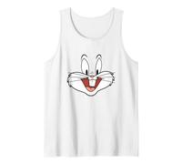 Looney Tunes Bugs Bunny Face Camiseta sin Mangas, Hombre, Blanco, XL