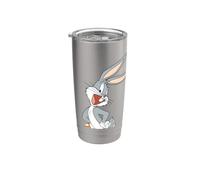 Looney Tunes Bugs Bunny Green Background Vaso térmico de acero inoxidable de doble pared