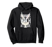 Looney Tunes Bugs Bunny with Attitude Sudadera con Capucha, Unisex para Adultos, Negro, XL