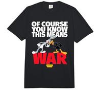 Looney Tunes Bugs Daffy This Means War Comfort Colors Adult Heavyweight T-Shirt