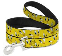 Looney Tunes - Correa para Mascotas, Correa para Perro, expresión de Tweety y Ojos dispersos, Amarillo, 6 pies de Largo y 0.5 Pulgadas de Ancho