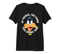 Looney Tunes Daffy Big Head This Means War Camiseta Premium
