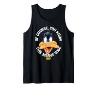 Looney Tunes Daffy Big Head This Means War Camiseta sin Mangas