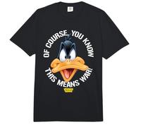 Looney Tunes Daffy Big Head This Means War Comfort Colors Adult Heavyweight T-Shirt