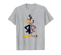 Looney Tunes Daffy Duck Half Skeleton Camiseta, Hombre, Gris Jaspeado, 3XL