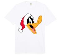 Looney Tunes Daffy Duck Santa Hat Comfort Colors Adult Heavyweight T-Shirt
