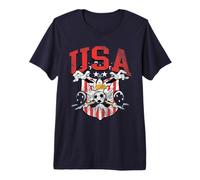 Looney Tunes Daffy Duck USA Soccer Futbol Camiseta Premium
