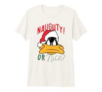 Looney Tunes Daffy Naughty or Nice Camiseta Premium