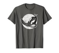 Looney Tunes Daffy Vintage Badge Camiseta, Hombre, Asfalto, 6XL