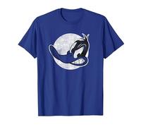Looney Tunes Daffy Vintage Badge Camiseta, Hombre, Azul Real, M