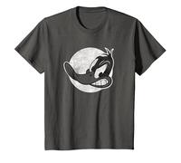 Looney Tunes Daffy Vintage Badge Camiseta, Niños, Asfalto, 12 años