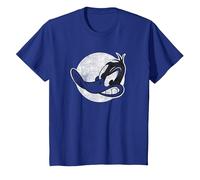Looney Tunes Daffy Vintage Badge Camiseta, Niños, Azul Real, 4 años