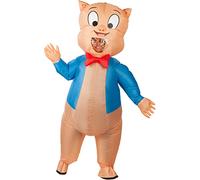 Looney Tunes - Disfraz inflable de cerdo porky para adulto