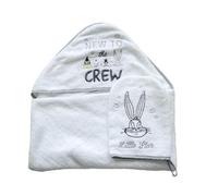 LOONEY TUNES - Estuche de capa de baño, guante bordado, toalla de esponja, 100% algodón para bebé, para niños, kit de regalo para niña y niño, accesorio para nacimiento, confort - Producto Warner Bros