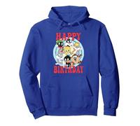Looney Tunes Group Kid Drawn Happy Birthday Boy Sudadera con Capucha, Unisex para Adultos, Azul Real, XL
