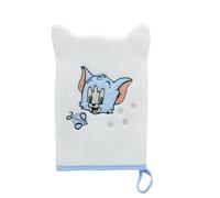 Looney Tunes - Guante de baño para bebé Tom - Inodoro Infantil Suave - Limpieza de Piel, Cara, Cuerpo - Guante Bordado - Tom & Jerry - Regalo de Nacimiento - Lavable, Reutilizable - Producto Oficial