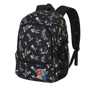 Looney Tunes Harry Tunes-Mochila Fight FAN 2.0, Negro, 31 x 44 cm, Capacidad 24 L