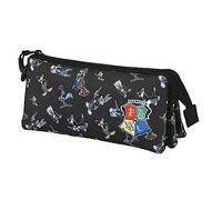 Looney Tunes Harry Tunes-Portatodo Triple FAN 2.0, Negro, 23 x 11 cm