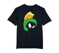 Looney Tunes Marvin The Martian Face Camiseta, Hombre Tallas Grandes, Negro, 4X Alto