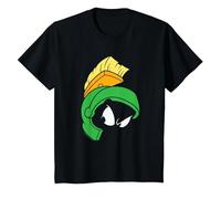 Looney Tunes Marvin The Martian Face Camiseta, Niños, Negro, 12 años