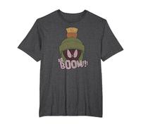 Looney Tunes Marvin The Martian Kaboom Camiseta, Hombre Tallas Grandes, Jaspeado Oscuro, 4X Alto