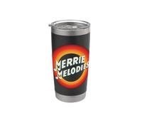 Looney Tunes Merrie Melodies Logo Vaso térmico de acero inoxidable de doble pared