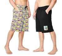 LOONEY TUNES Pantalon Corto Hombre Deporte, Bermudas Hombre De Algodon, Pack De 2 Pantalones Cortos Para Hombres, Tallas Grandes S-3XL (Multicolor, M)