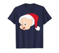 Looney Tunes Porky Pig Santa Hat Camiseta