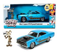 Looney Tunes Roadrunner Plymouth 1970 Car + Coyote Figura Set Jada Toys