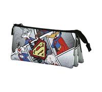 Looney Tunes Super Tunes-Portatodo Triple FAN 2.0, Gris, 23 x 11 cm