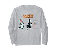 Looney Tunes Sylvester Retro Color Code Manga Larga