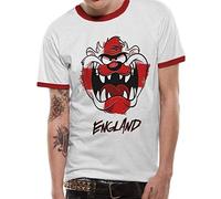 Looney Tunes - T-Shirt # S White Unisex # England Taz