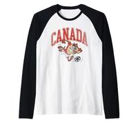 Looney Tunes Taz Canada Soccer Futbol Camiseta Manga Raglan