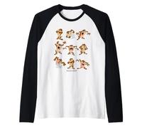 Looney Tunes Taz Character Poses Camiseta Manga Raglan